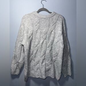 Na-kd chunky cable knitted sweater in Gray Size S/M EUC